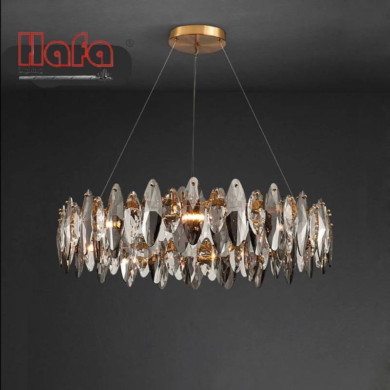 Modern Crystal Leaves Chandelier For Dinning Room