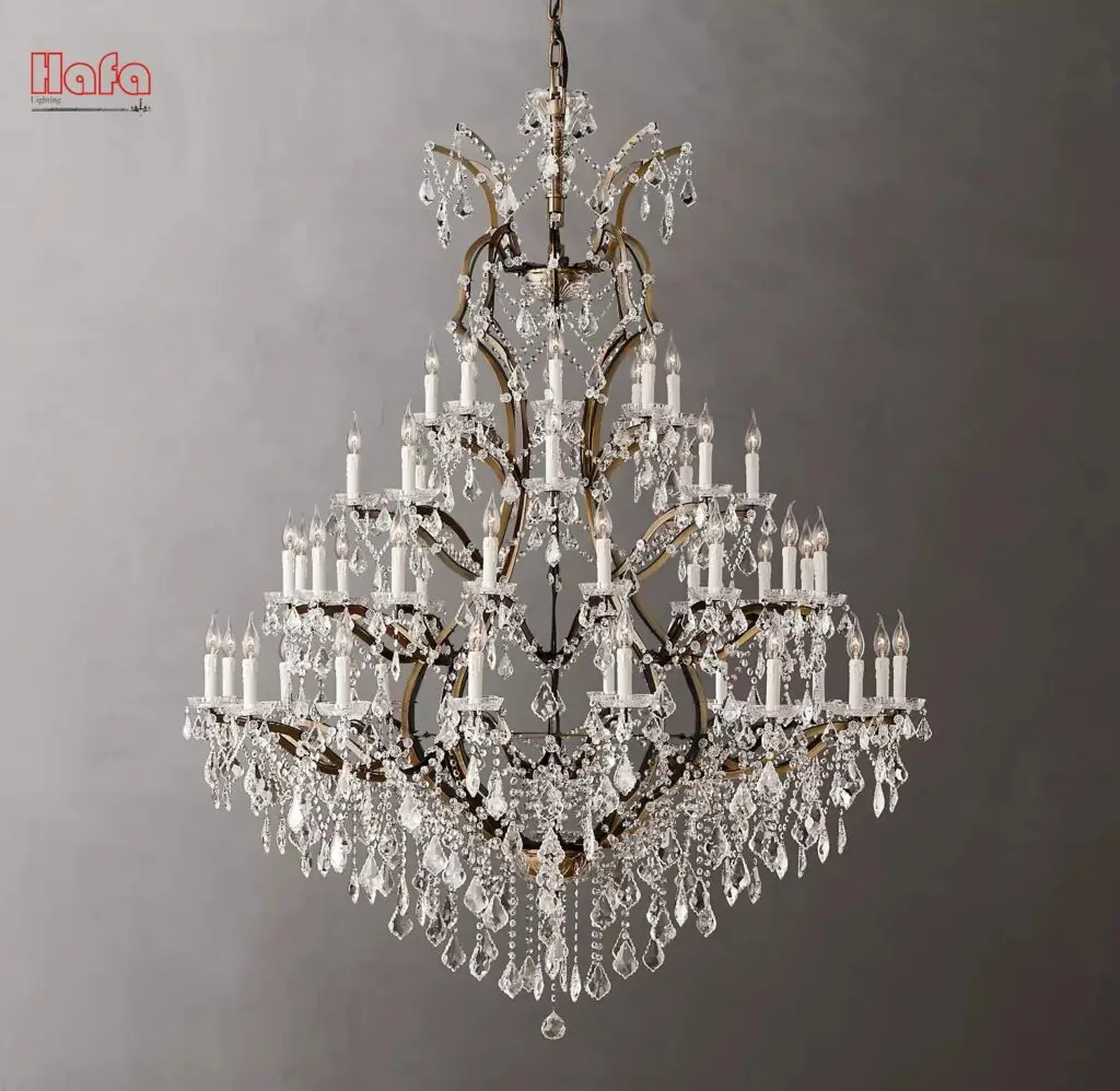 Antique Maria Theresa chinese chandelier manufacturers crystal Lighting,large black wrought iron chandeliers