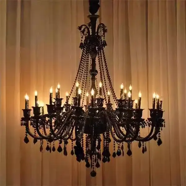 Luxury Black Crystal Chandelier Lighting