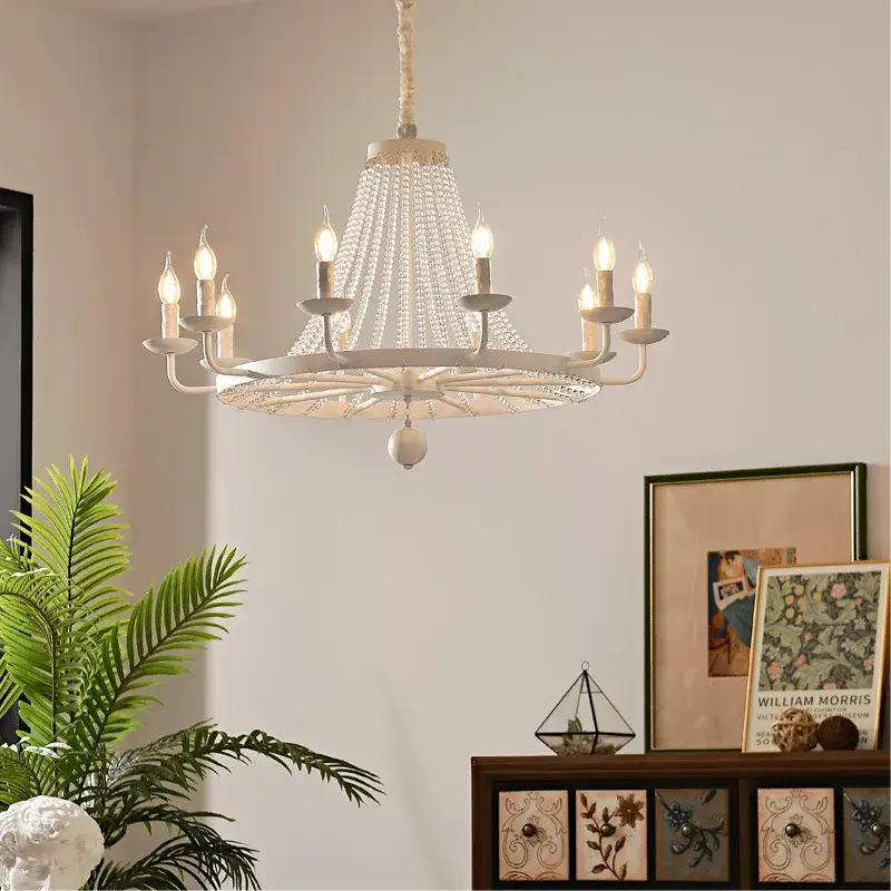 American Country Candle Crystal Chandelier