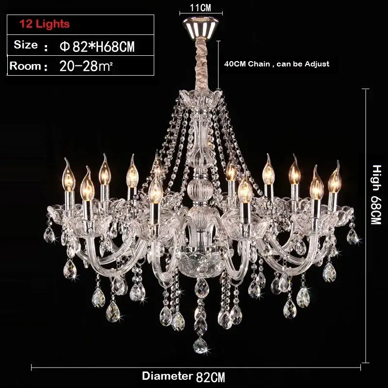 12 Lights Chandelier