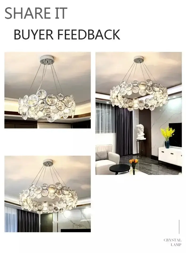 Modern Chandelier Ring Chrome