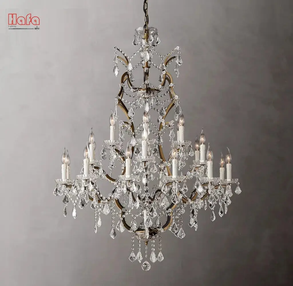 Antique Maria Theresa chinese chandelier manufacturers crystal Lighting,large black wrought iron chandeliers