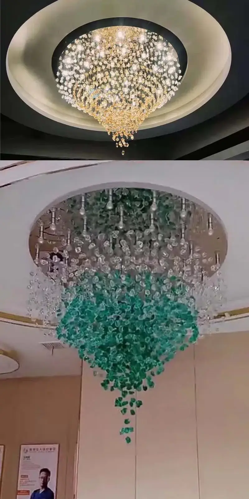 Glass Project Lighting hotel customized 