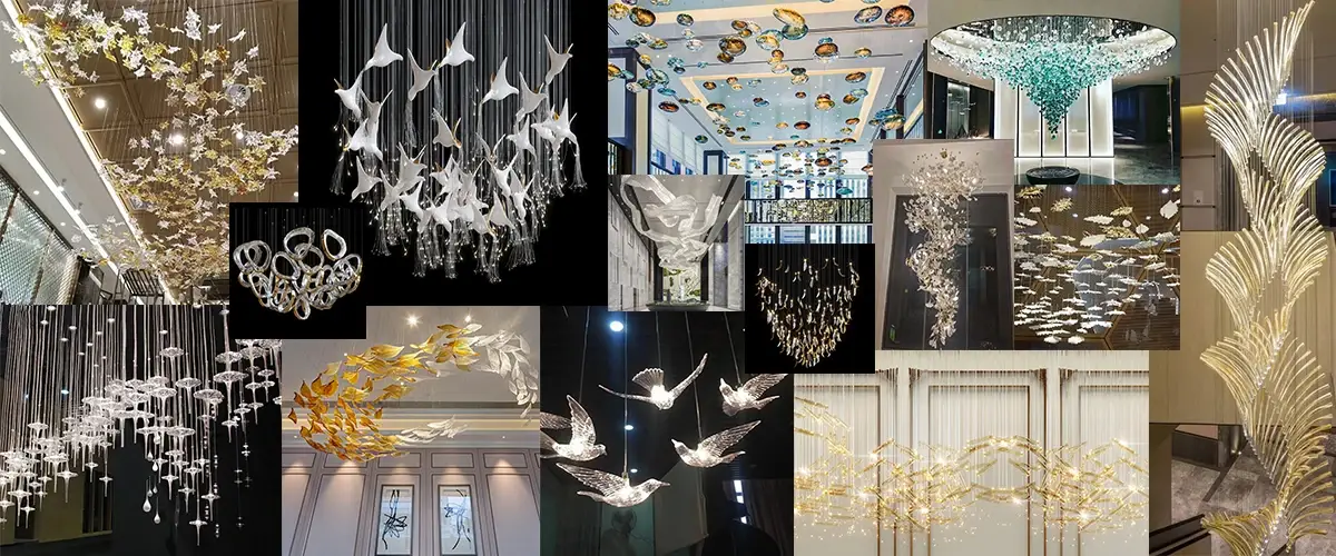 stone chandeliers