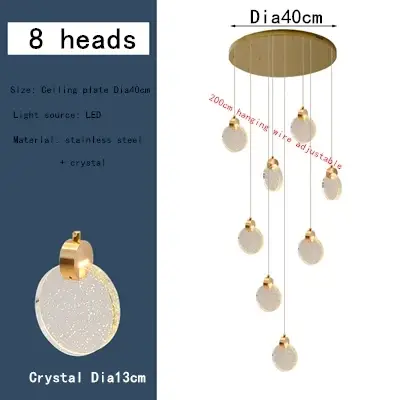 8 heads