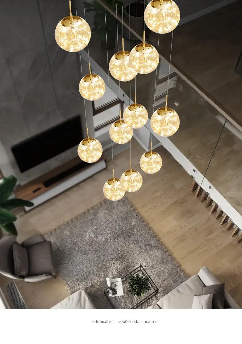 Stair LED Chandelier Modern
