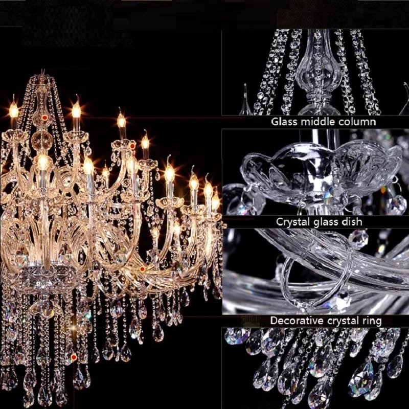 36 Lights Crystal Chandelier Lighting Diameter 120cm
