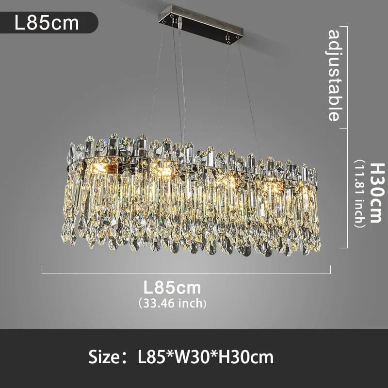 Chrome Oval L 85 cm