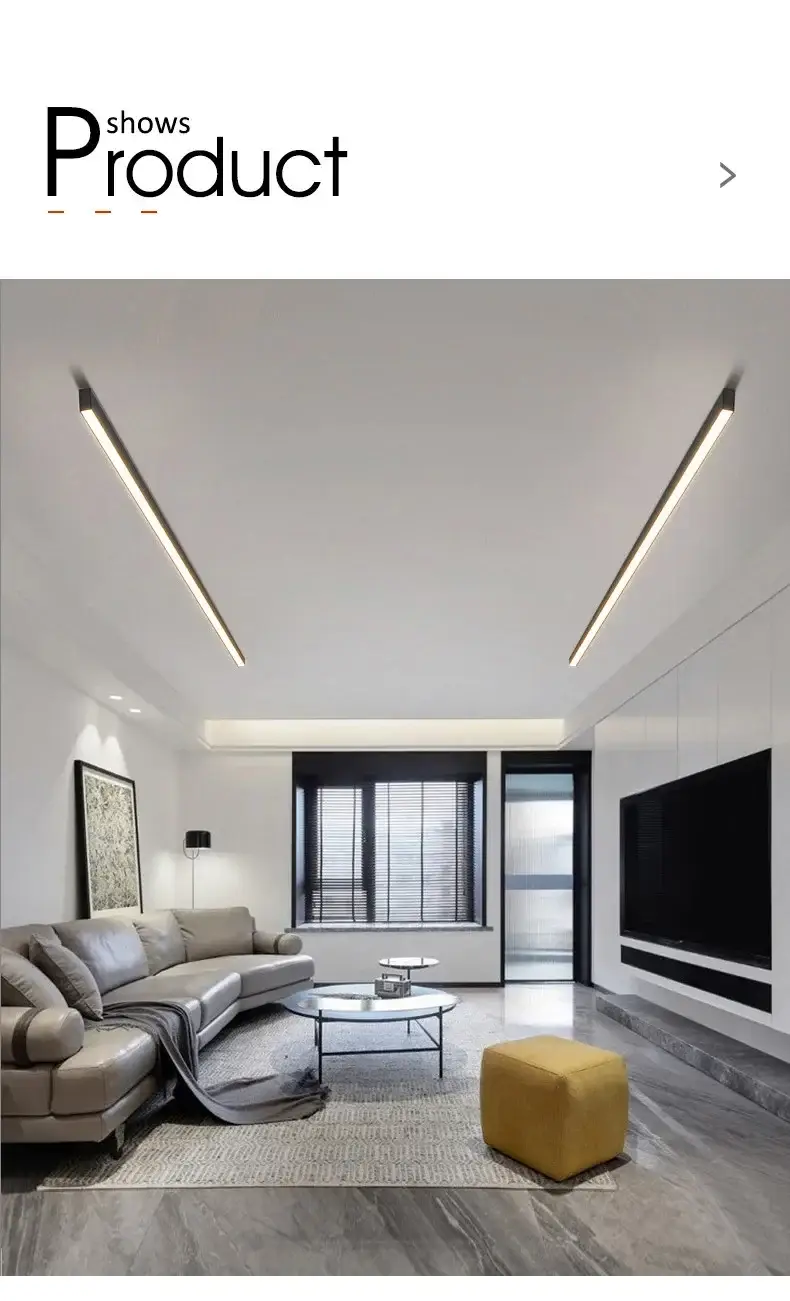 Modern Long Strip Ceiling Light Surface Mounted