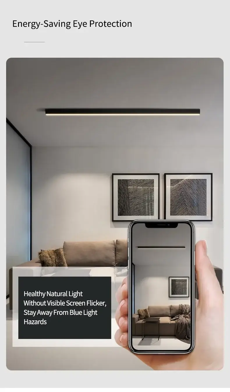 Modern Long Strip Ceiling Light Surface Mounted