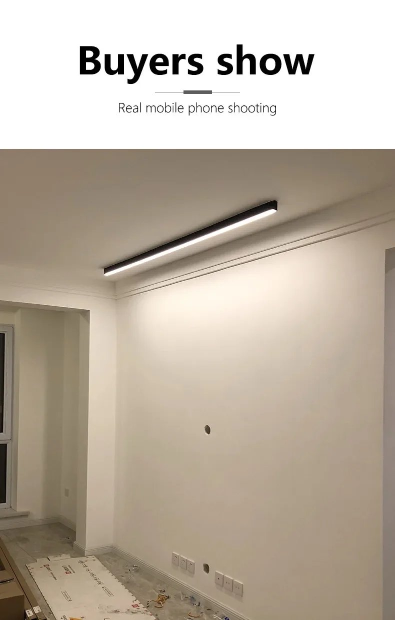 Modern Long Strip Ceiling Light Surface Mounted