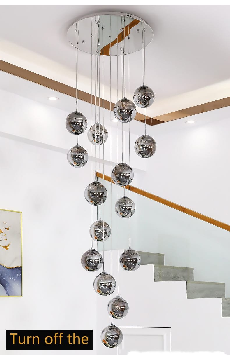 Raindrop Floating Pendant Light Modern Hanging In stairwell
