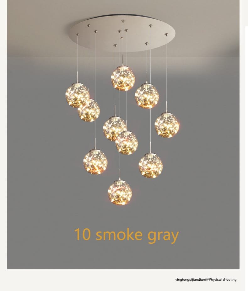 Raindrop Floating Pendant Light Modern Hanging In stairwell