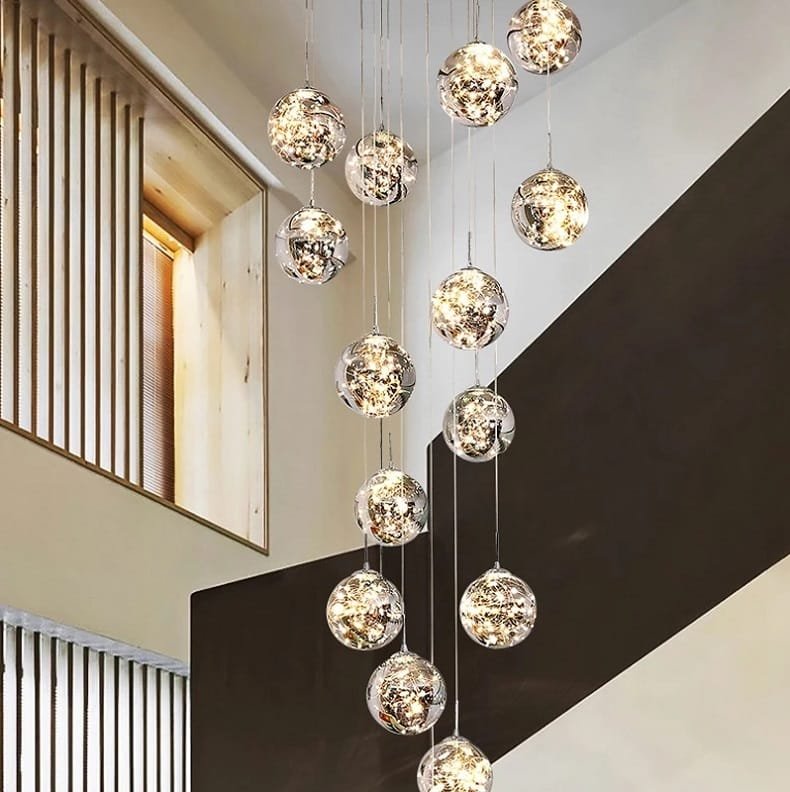 Raindrop Floating Pendant Light Modern Hanging In stairwell