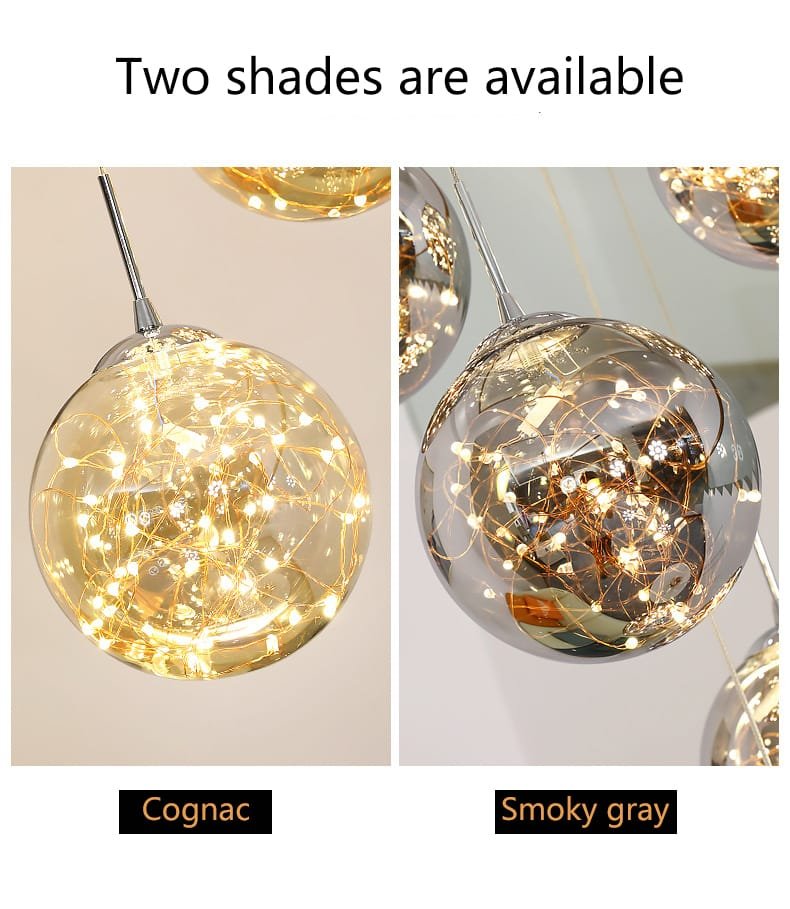 Raindrop Floating Pendant Light Modern Hanging In stairwell