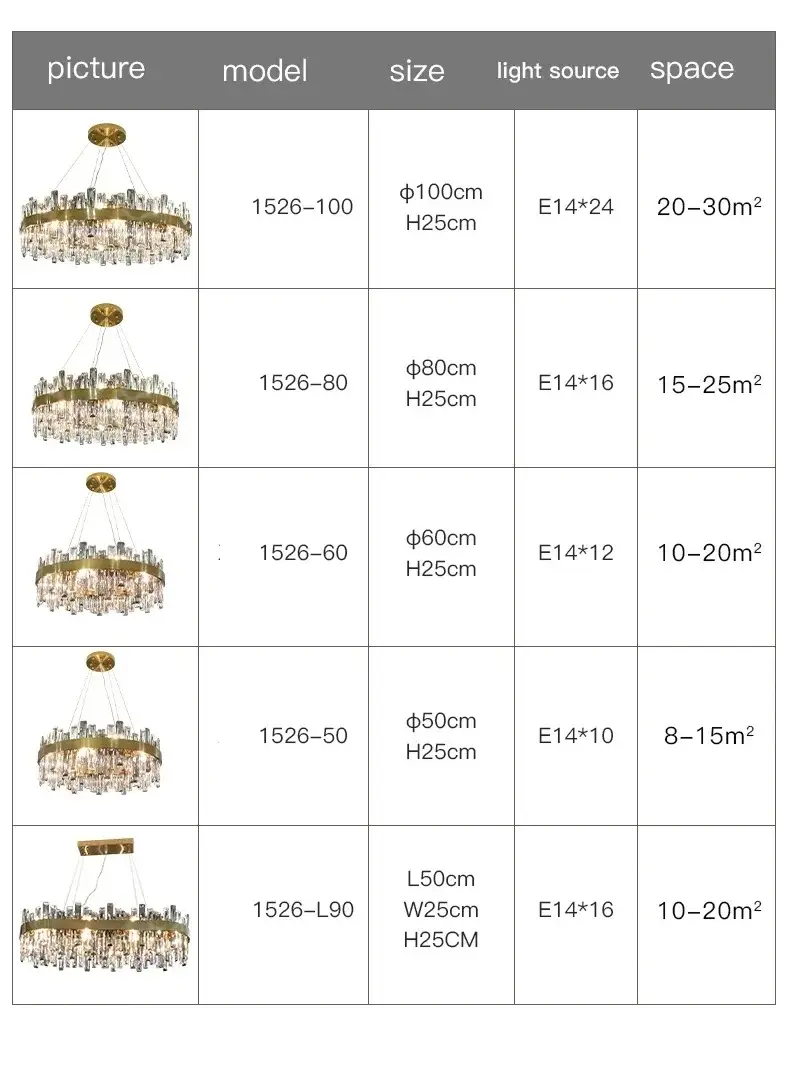 Crystal Pendant Chandelier Modern