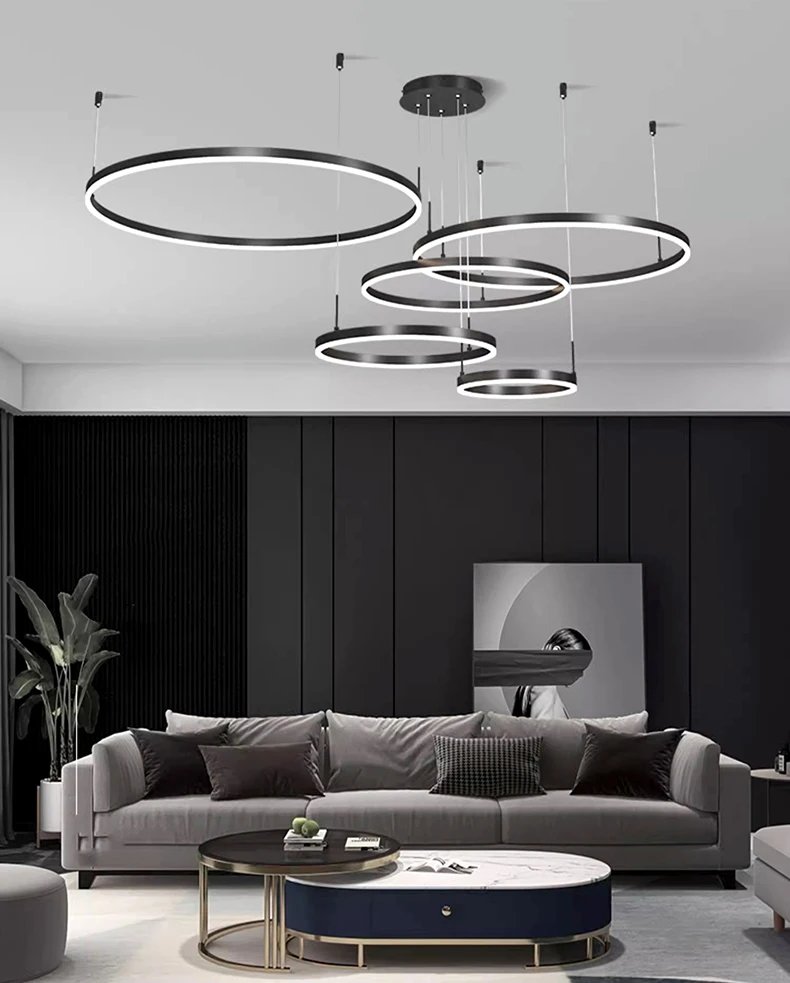 Ring LED Pendant Chandelier Lamp Hanging Indoor Lighting Ring LED Pendant Chandelier Lamp Hanging Indoor Lighting
