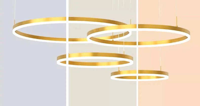 Ring LED Pendant Chandelier Lamp Hanging Indoor Lighting Hanging Indoor Lighting