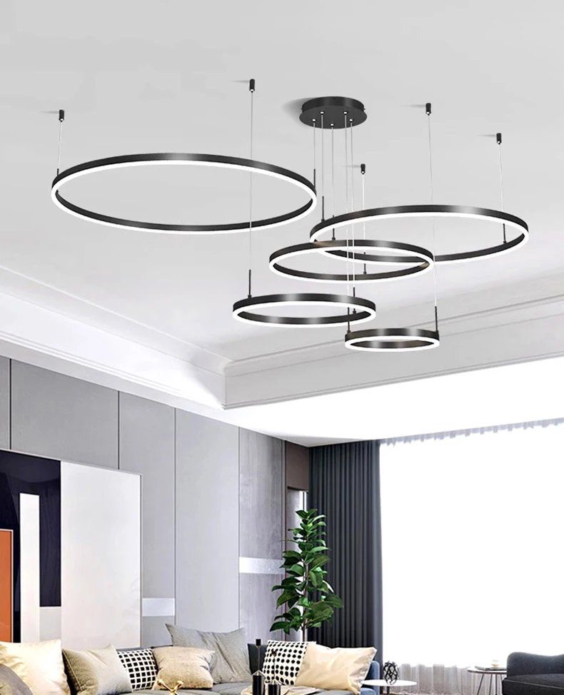 Ring LED Pendant Chandelier Lamp Hanging Indoor Lighting Ring LED Pendant Chandelier Lamp Hanging Indoor Lighting