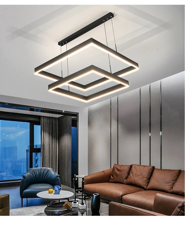 Modern Square LED Ceiling Chandelier Pendent Lamp Living room Dining Room Modern Square LED Ceiling Chandelier Pendent Lamp Living room Dining Room