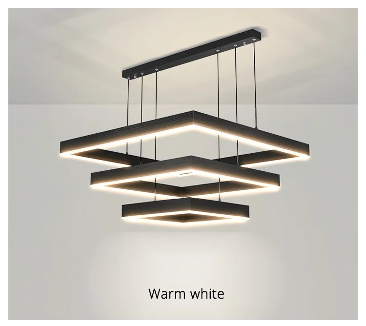 Modern Square LED Ceiling Chandelier Pendent Lamp Living room Dining Room Pendent Lamp Living room Dining Room