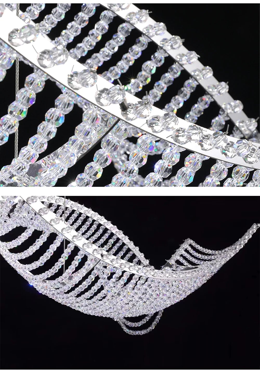 Modern Art Wave Ceiling Chandelier