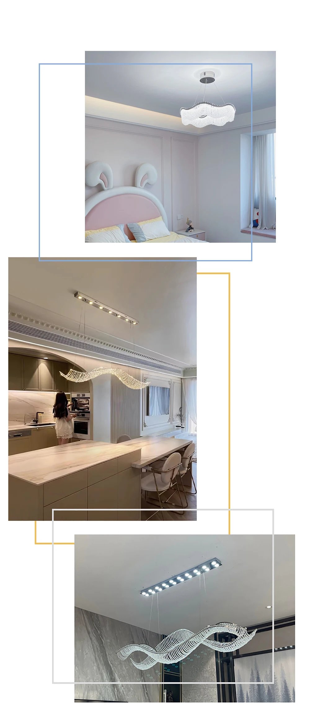 Modern Art Wave Ceiling Chandelier