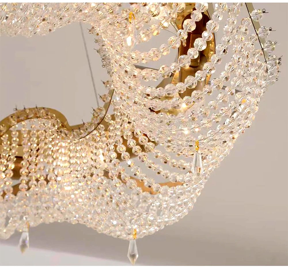 Modern Art Wave Ceiling Chandelier