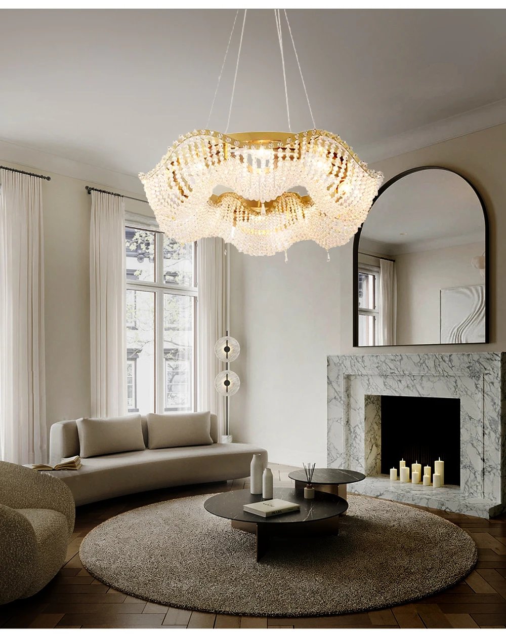 Modern Art Wave Ceiling Chandelier
