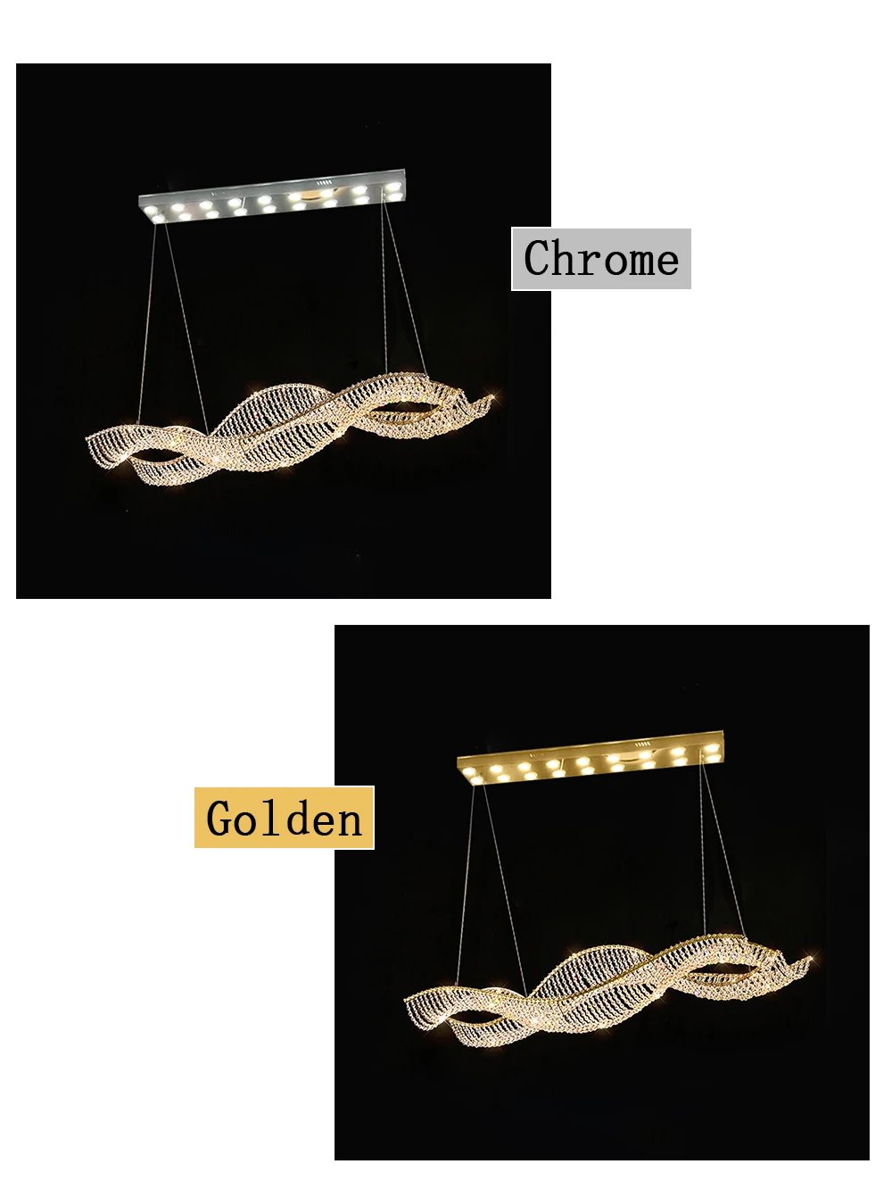 Modern Art Wave Ceiling Chandelier