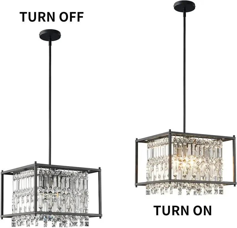 Crystal Hanging Ceiling Pendant Light for Living Room Dining Bedroom