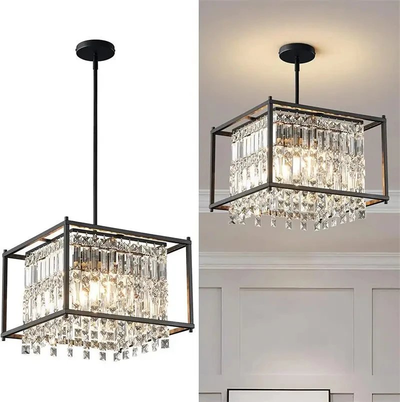 Crystal Hanging Ceiling Pendant Light for Living Room Dining Bedroom