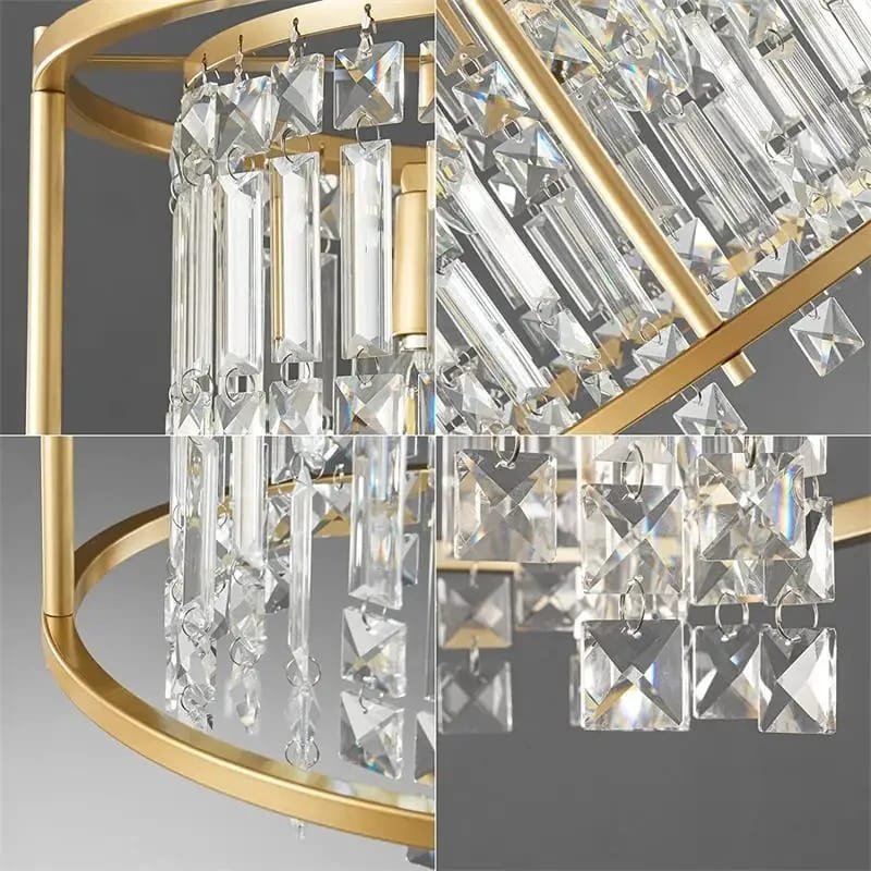 Crystal Hanging Ceiling Pendant Light for Living Room Dining Bedroom
