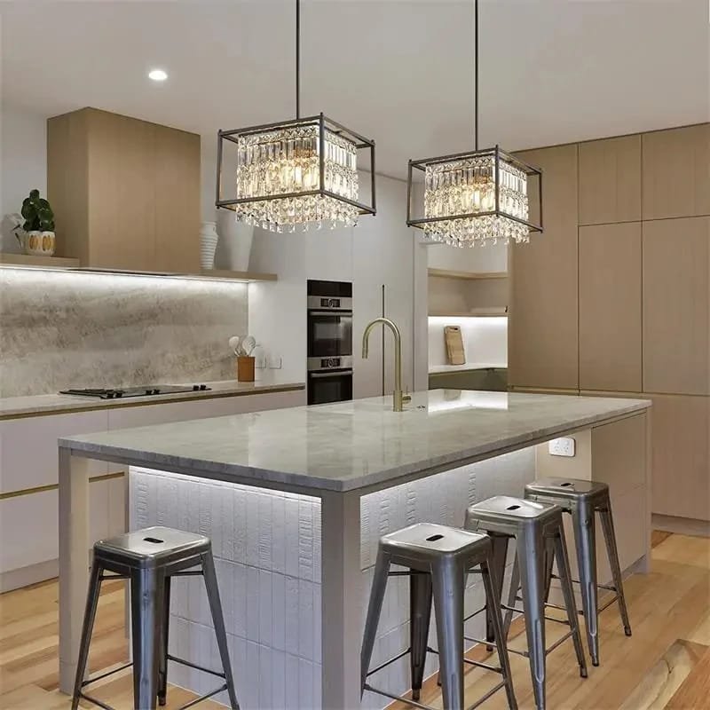 Crystal Hanging Ceiling Pendant Light for Living Room Dining Bedroom