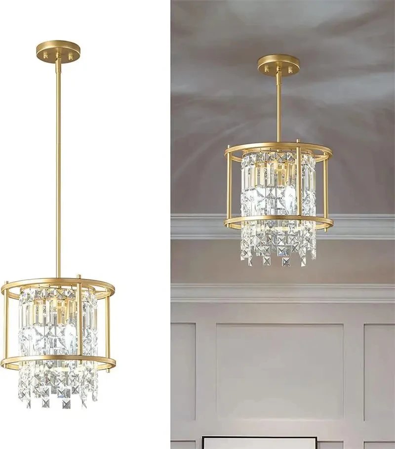 Crystal Hanging Ceiling Pendant Light for Living Room Dining Bedroom