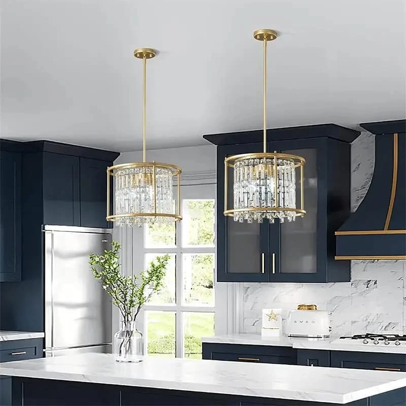 Crystal Hanging Ceiling Pendant Light for Living Room Dining Bedroom