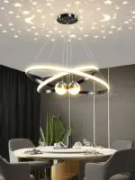 Led Pendant Chandelier Lights SKY Rose Remote Control Hanging Lights