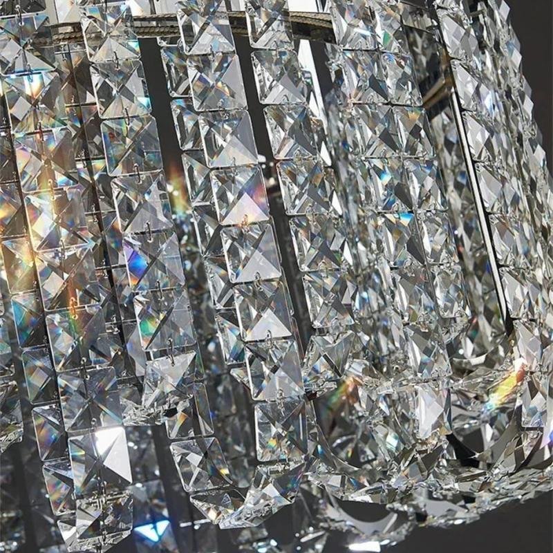 Vintage Chandelier Stainless steel Modern K9 Crystal 110V- 240v