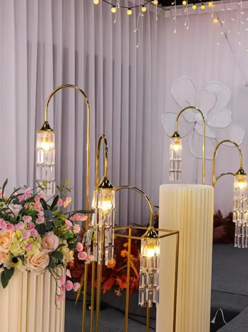 wedding Floor Lamp Acrylic glowing crystal decoration