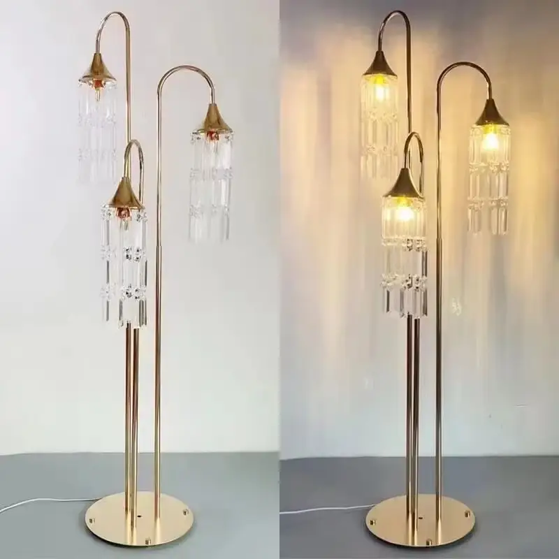 wedding Floor Lamp Acrylic glowing crystal decoration