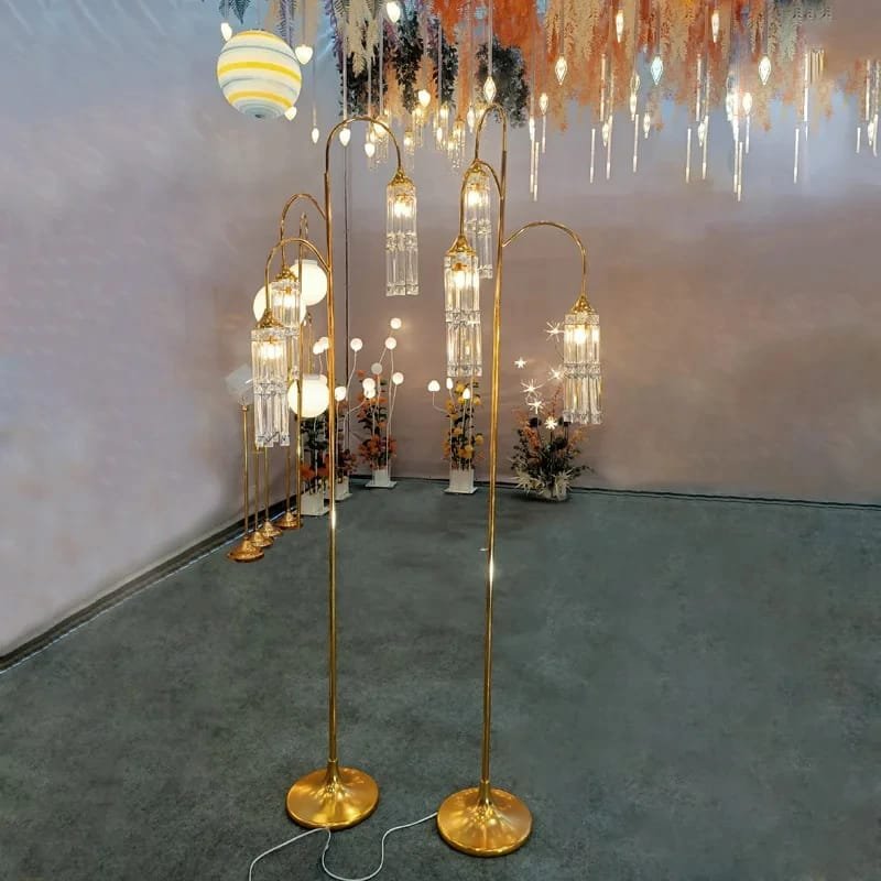 wedding Floor Lamp Acrylic glowing crystal decoration