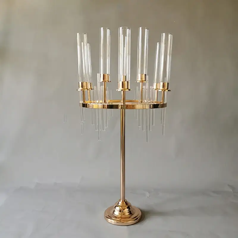 Wedding Vase Metal Candle Holder 9-Head Party Decoration