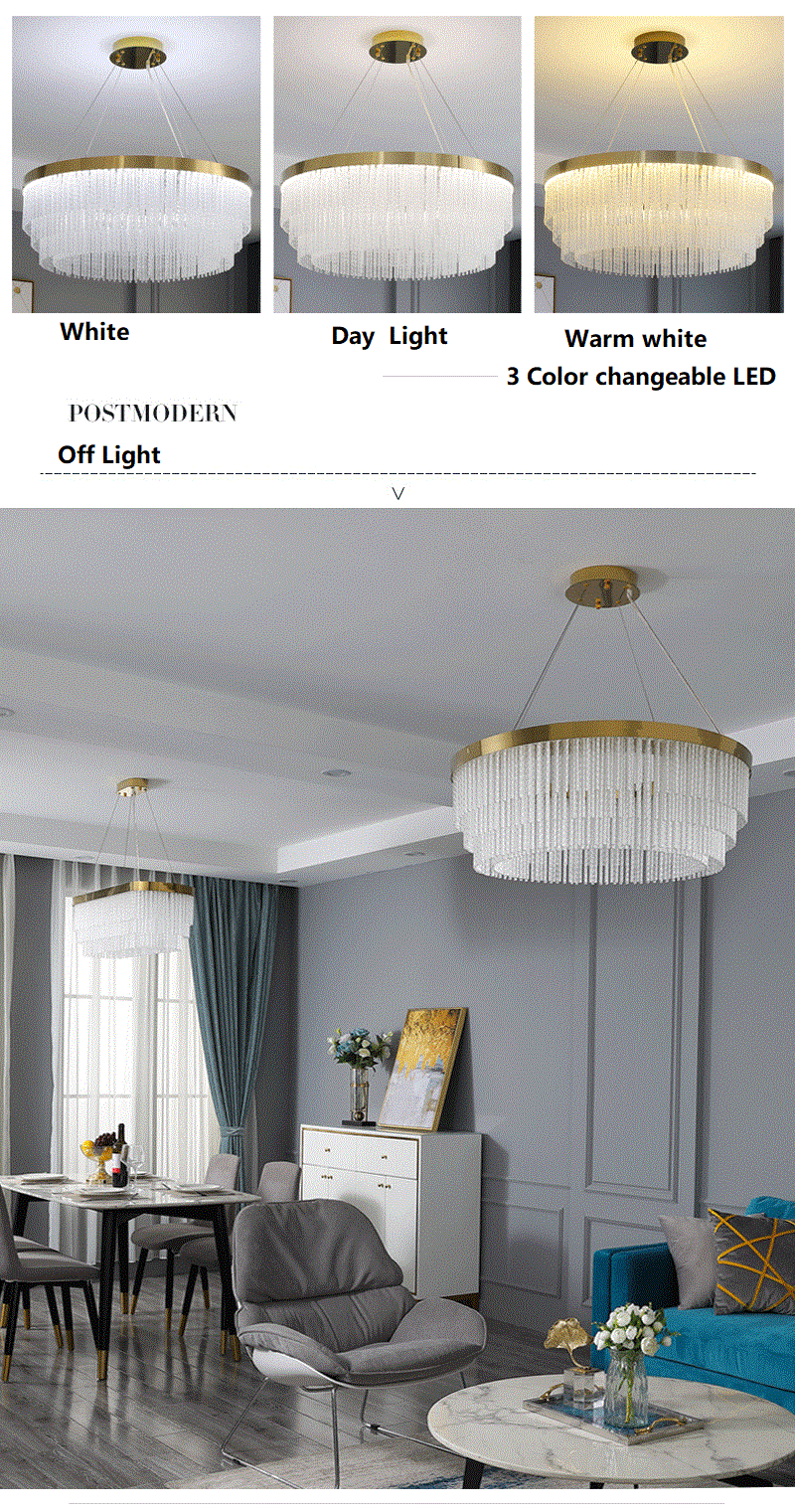Round Oval Modern Pendant Light