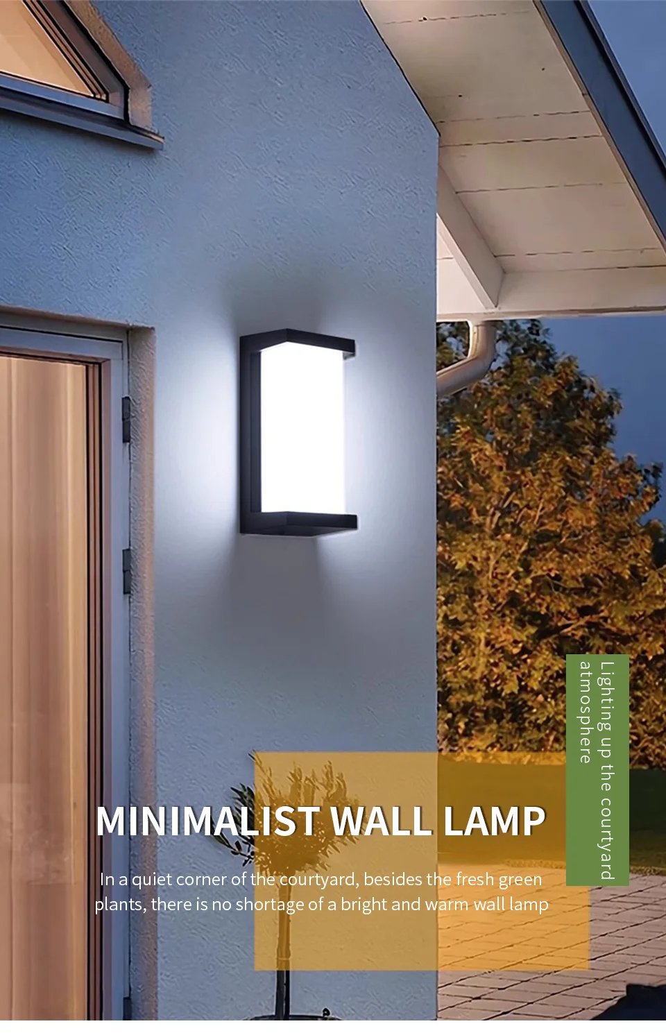 LED Outdoor Wall Light Waterproof IP66 Motion Sensor