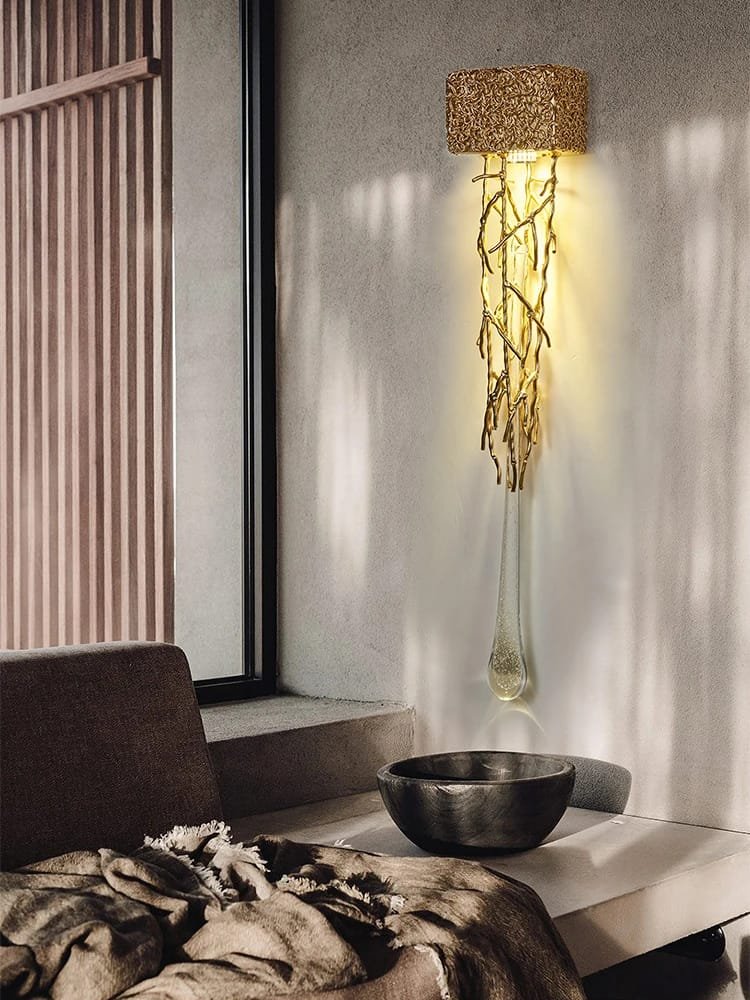 LED Water Drop Wall Crystal Lamp tree Branch scone light