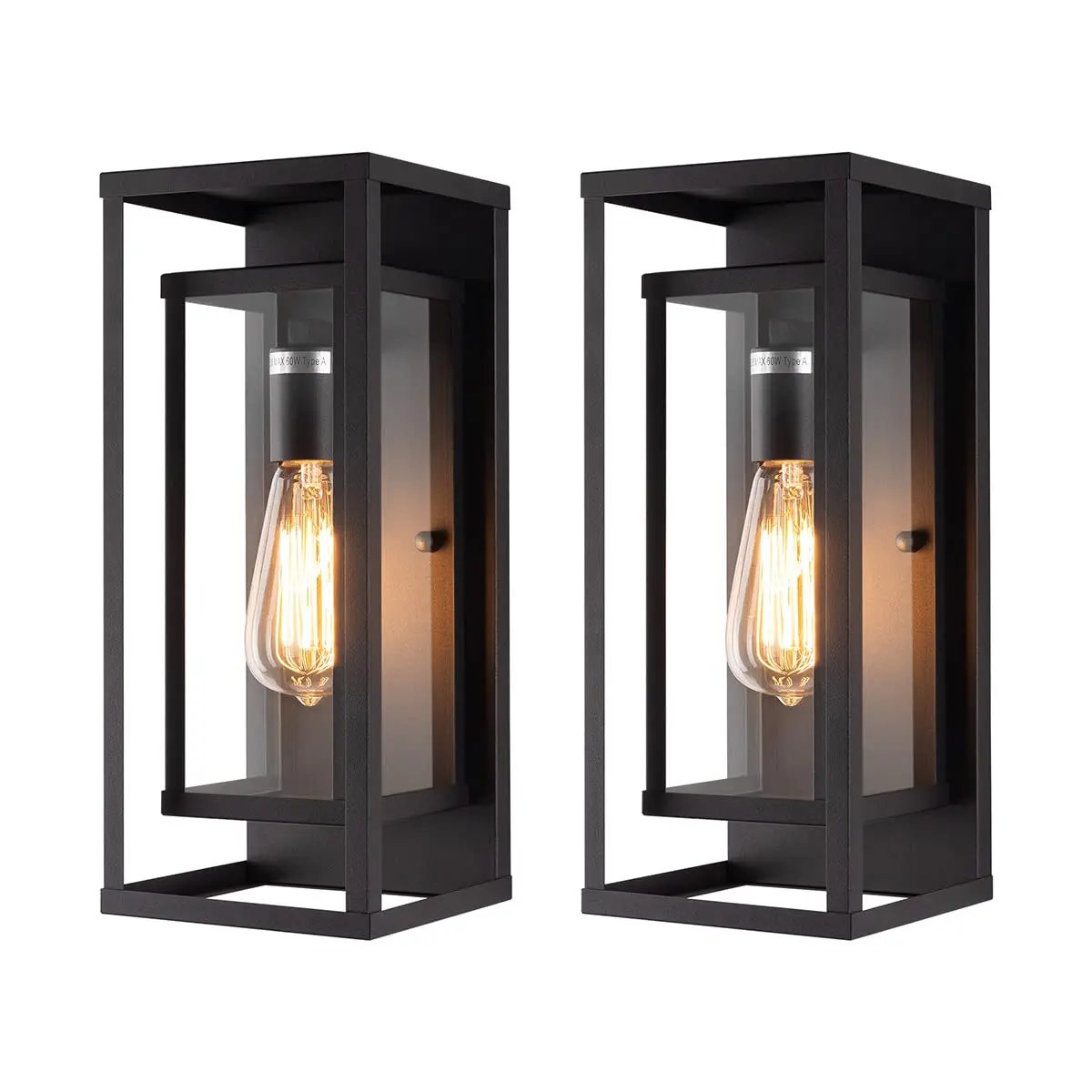 Wall Sconce Outdoor Matte Black, Waterproof