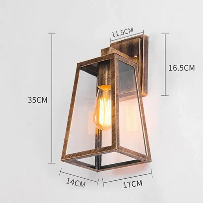Outdoor Garden Iron Wall Light Outdoor Waterproof Acrylic Shade