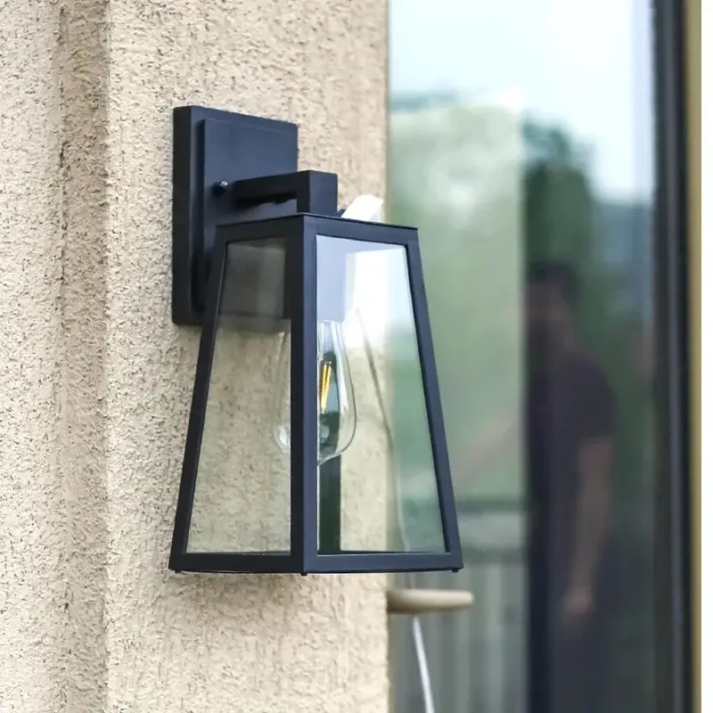 Outdoor Garden Iron Wall Light Outdoor Waterproof Acrylic Shade