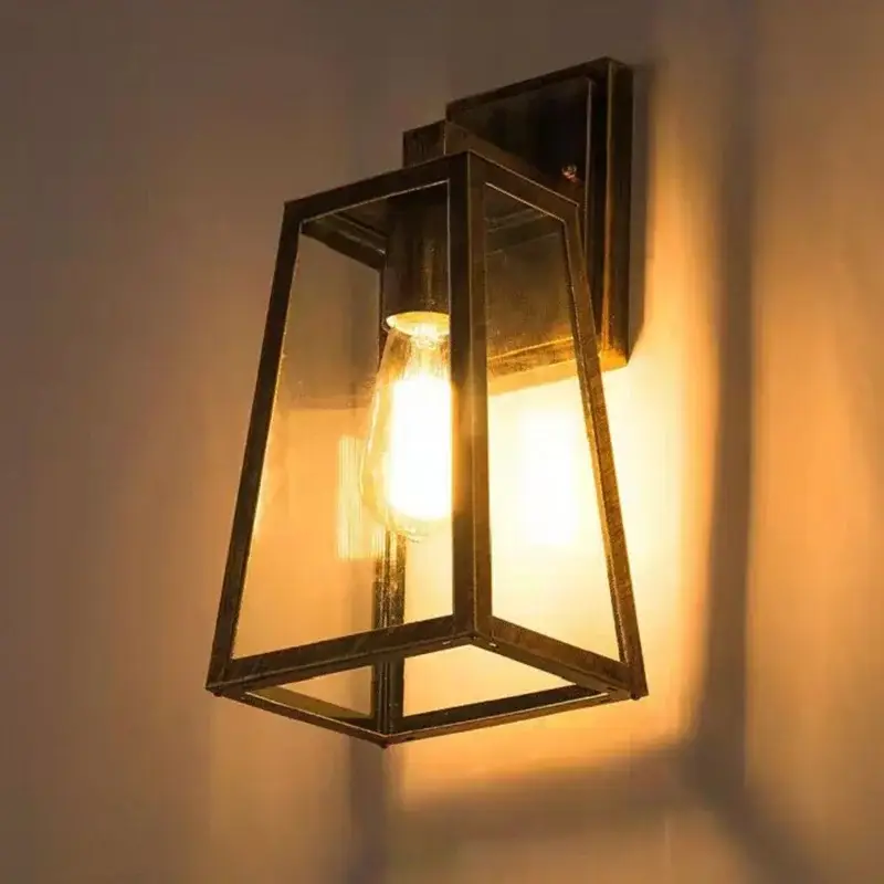 Outdoor Garden Iron Wall Light Outdoor Waterproof Acrylic Shade